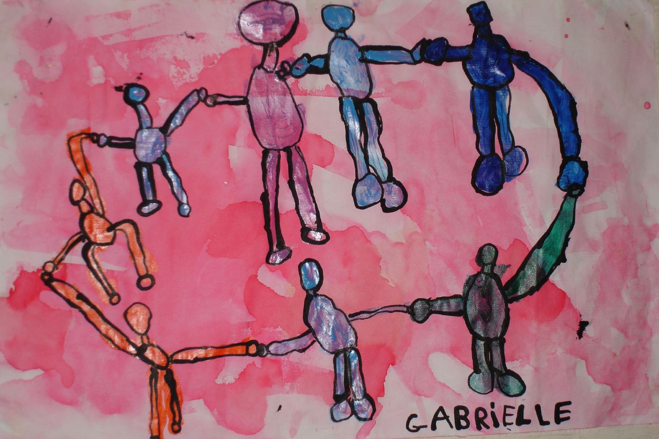 Child drawing of inclusion